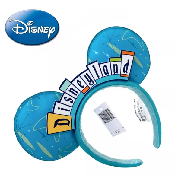 NWT Disney~Parks Disneyland 3D Marquee Sign Minnie Mouse Ears Headband - Picture 2 of 6